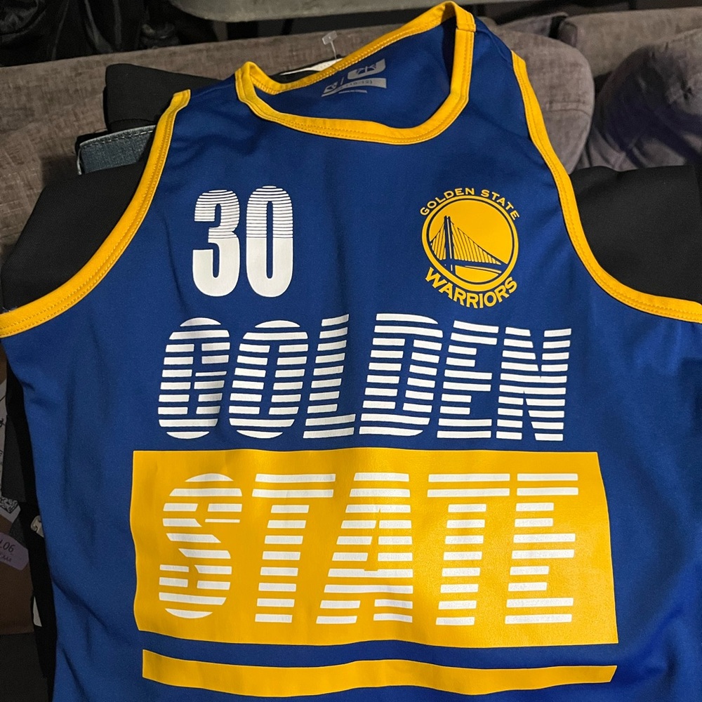 Golden State Warriors Blue and Yellow Jersey